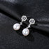 Elegant Sterling Silver Pearl Drop Bridal Earrings Bry